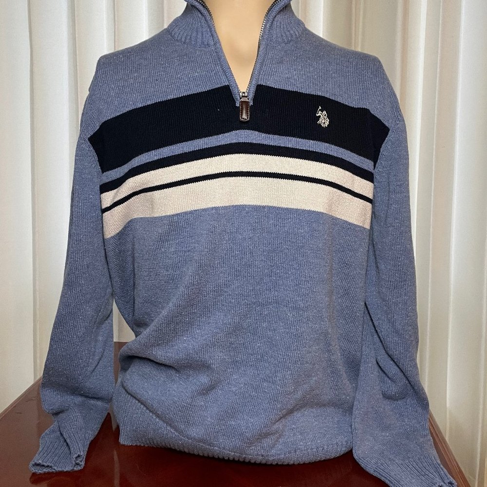 Men's US Polo Quarter Zip Sweater